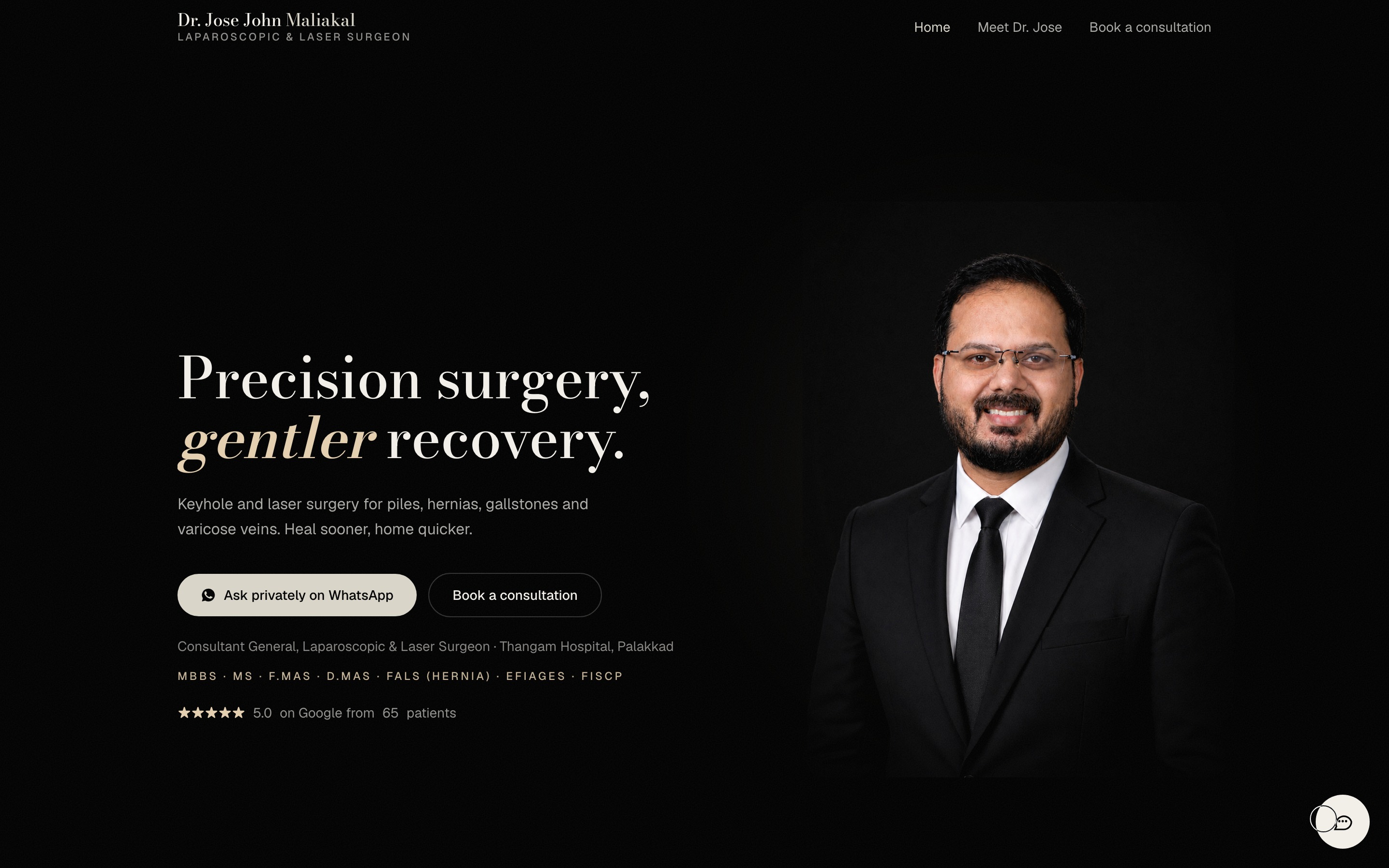 doctorjosejohn.com, live homepage
